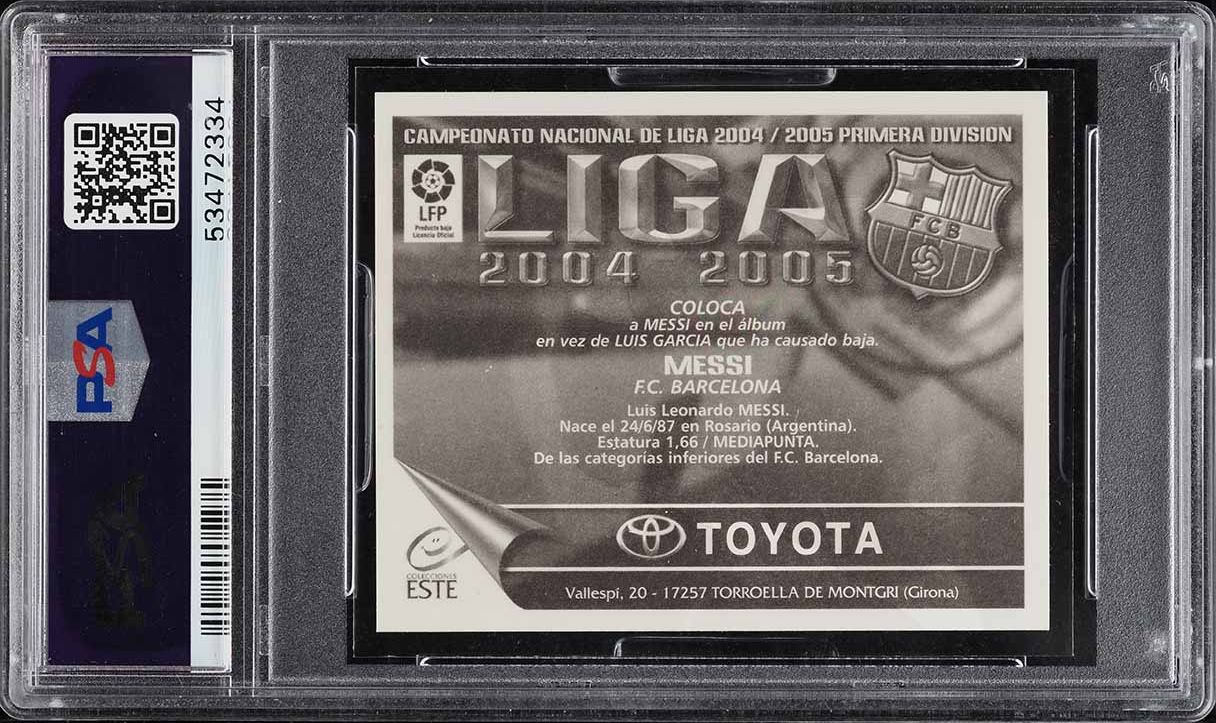 Messi Rookie Panini Sticker 2004 Panini Stickers Colecciones Este Lionel Messi ROOKIE PSA 9 MINT on ...
