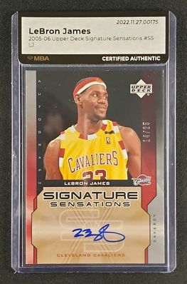 2005 Upper Deck Signature Sensations LeBron James AUTO /25 #SS-LJ MBA AUTH