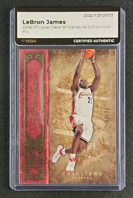 2006 SP Signature Edition Gold LeBron James /25 #14 MBA AUTH