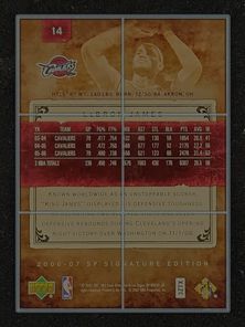 2006 SP Signature Edition Gold LeBron James /25 #14 MBA AUTH