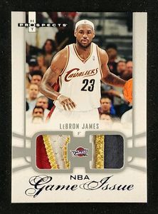 2007 Fleer Hot Prospects NBA Game Issue Blue LeBron James PATCH /10 MBA AUTH