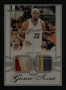 2007 Fleer Hot Prospects NBA Game Issue Blue LeBron James PATCH /10 MBA AUTH