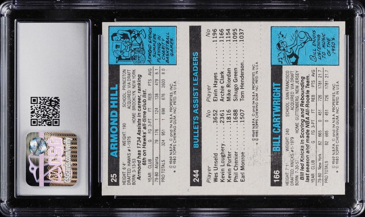 1980 Topps Basketball Bill Cartwright Kevin Porter Armond Hill ROOKIE CSG 7 NRMT