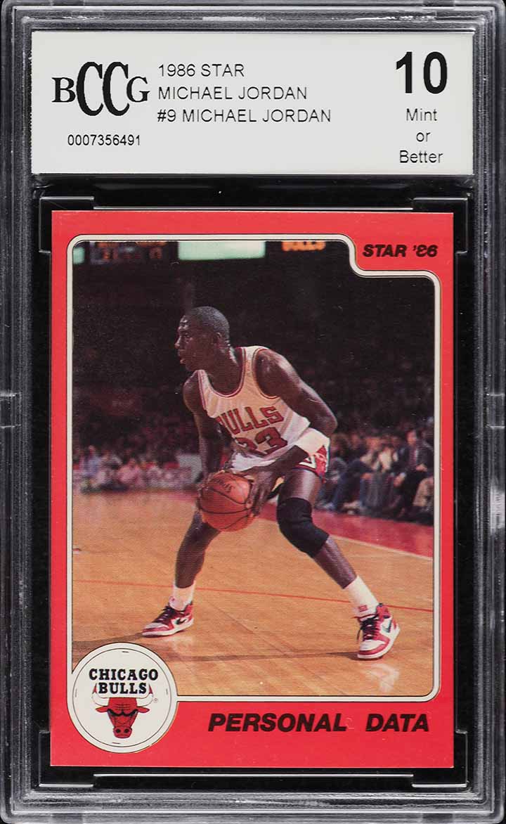 1986 Star Basketball Michael Jordan ROOKIE #9 BCCG 10