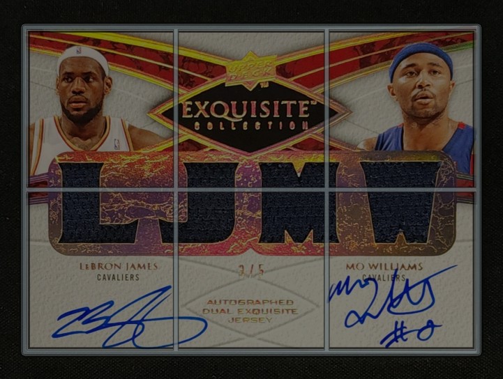 2008 Exquisite Collection Dual LeBron James Mo Williams PATCH AUTO /5 MBA AUTH