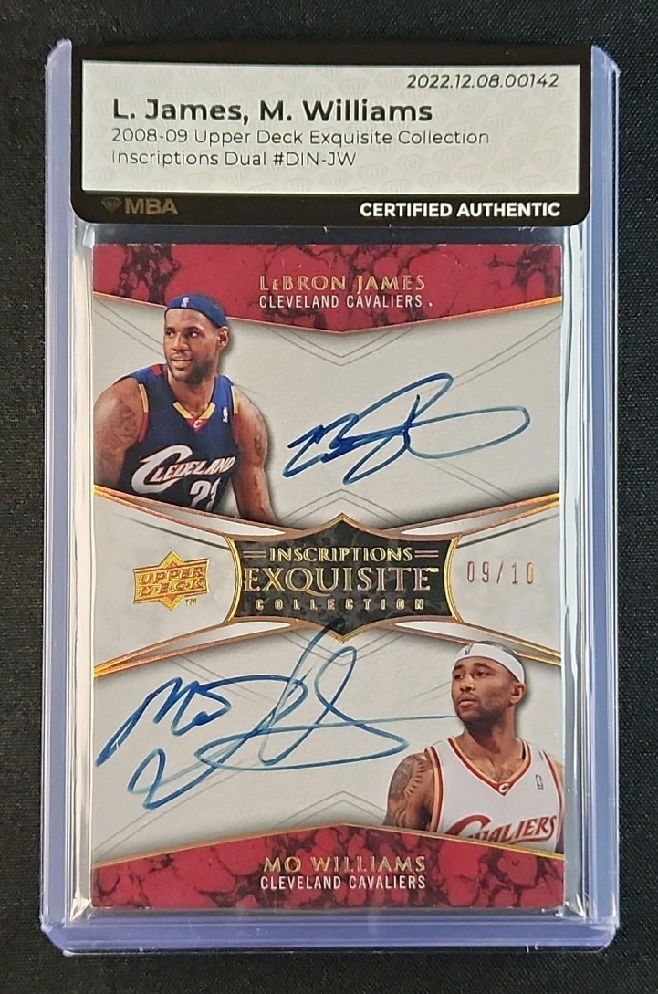 2008 Exquisite Collection Inscriptions LeBron James Williams AUTO /10 MBA AUTH