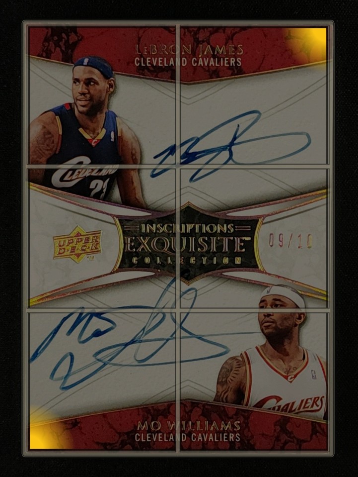 2008 Exquisite Collection Inscriptions LeBron James Williams AUTO /10 MBA AUTH