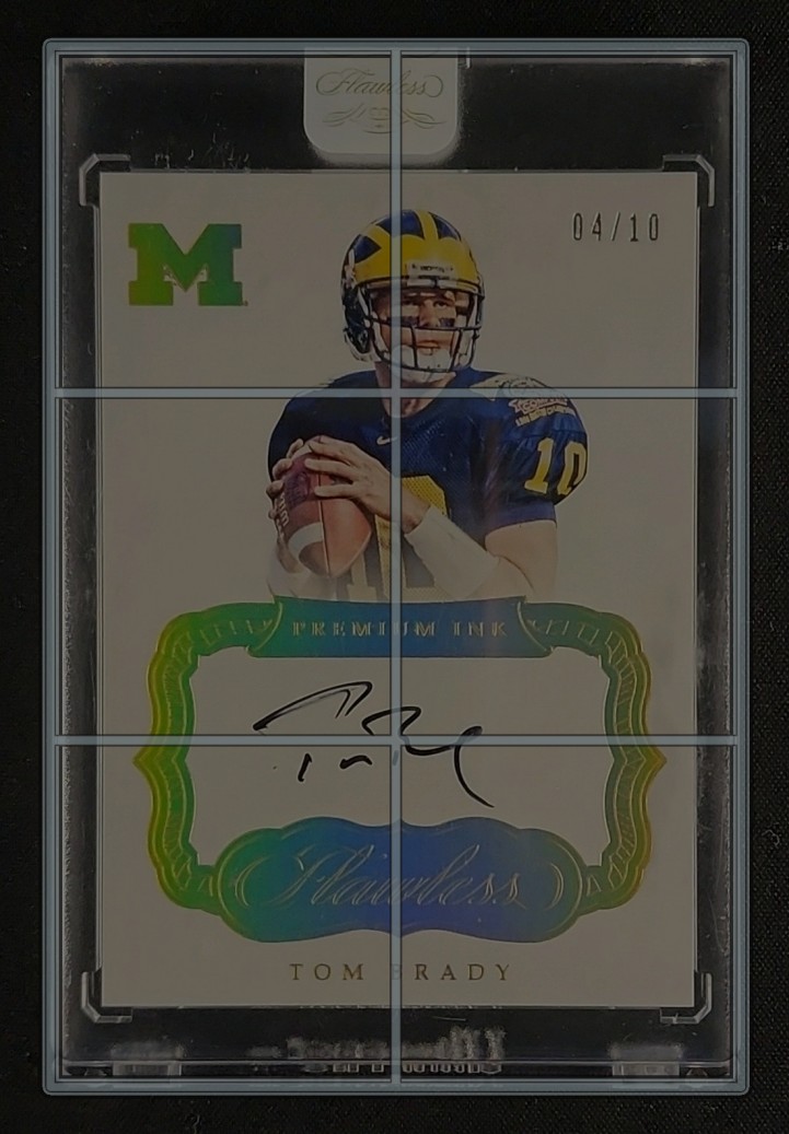 2017 Panini Flawless Collegiate Premium Ink Tom Brady AUTO /10 #PI-TB MBA AUTH