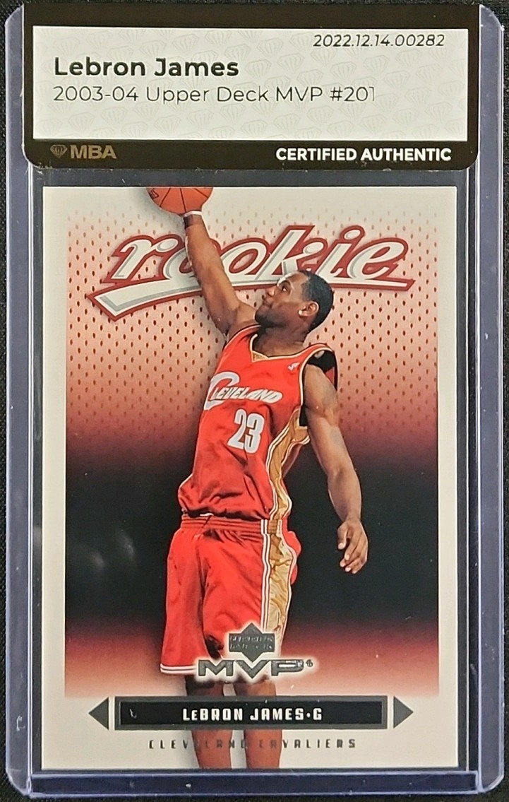 2003 Upper Deck MVP LeBron James ROOKIE #201 MBA AUTH on Fanatics
