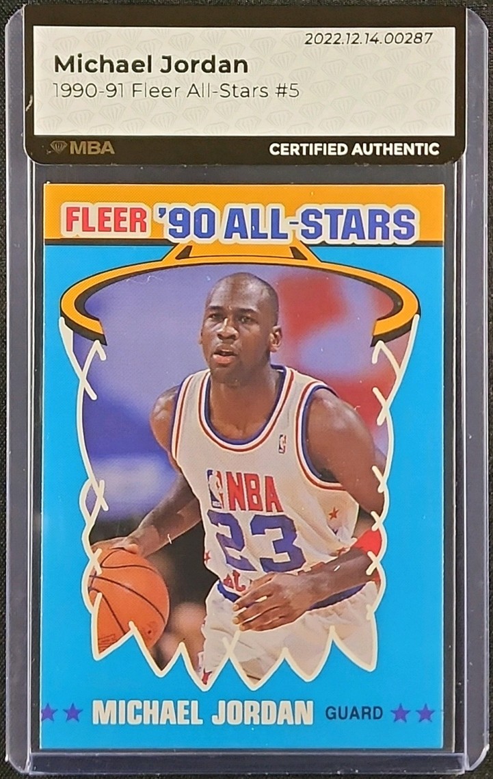 1990 Fleer All-Stars Michael Jordan #5 MBA AUTH
