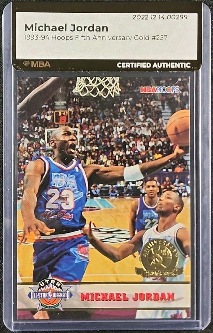 1993 Hoops 5th Anniversary Michael Jordan #257 MBA AUTH on