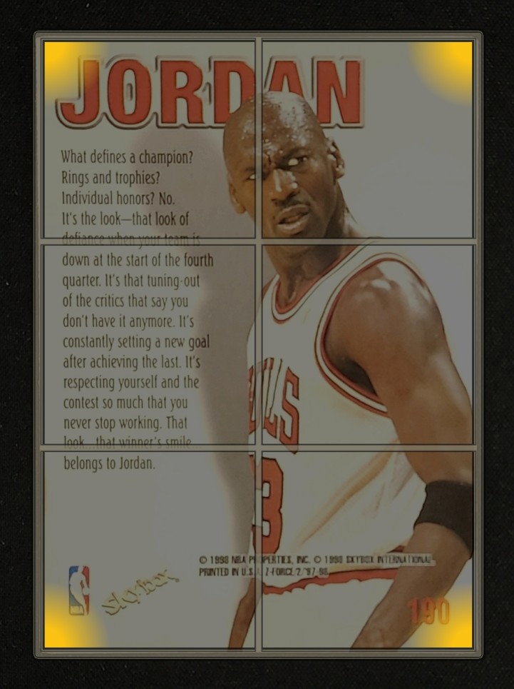 1997 Skybox Z-Force Michael Jordan #190 MBA AUTH