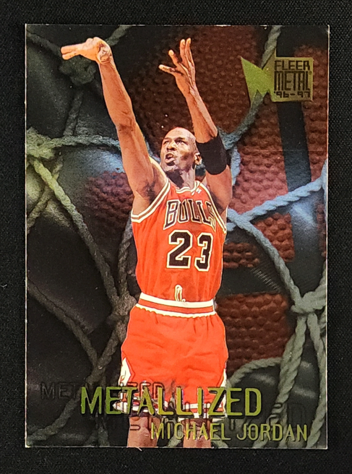 1996 Metal Basketball Michael Jordan #128 MBA AUTH