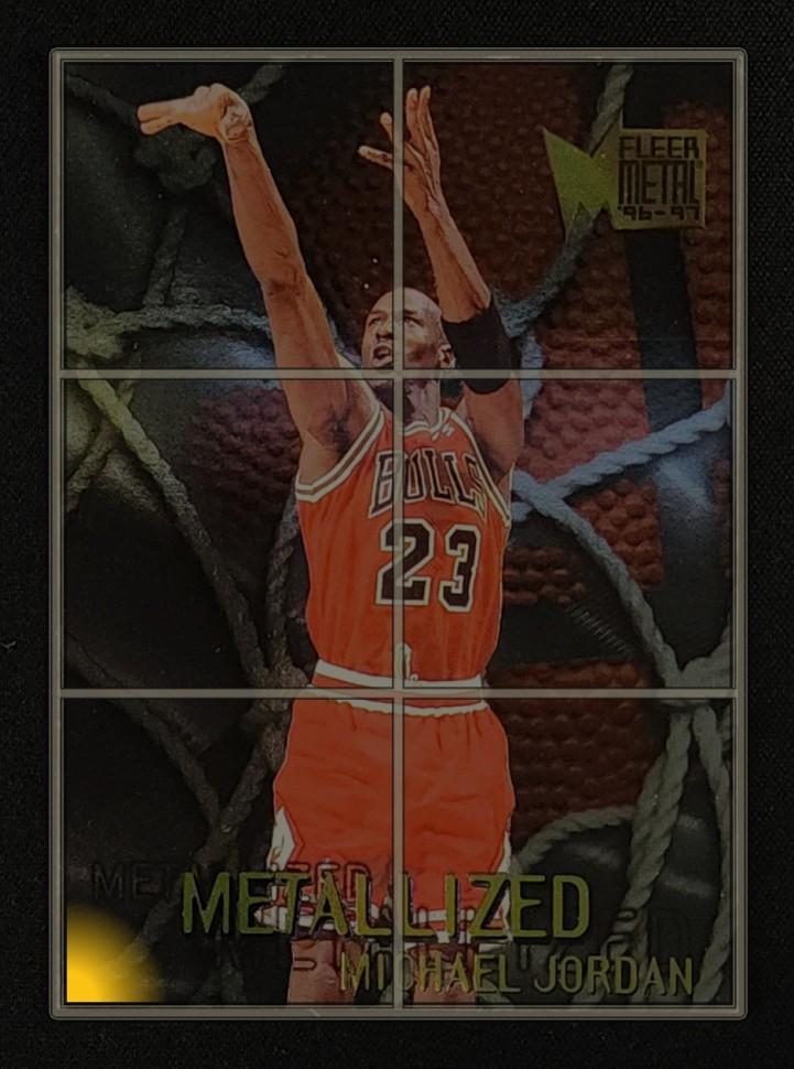 1996 Metal Basketball Michael Jordan #128 MBA AUTH