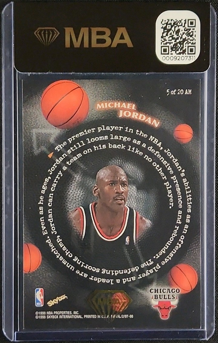 1997 Metal Universe All-Millenium Team Michael Jordan #5 MBA AUTH