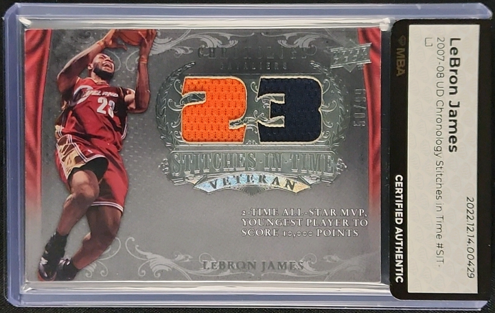 2007 UD Chronology Stitches in Time LeBron James PATCH /99 #SIT-LJ MBA AUTH