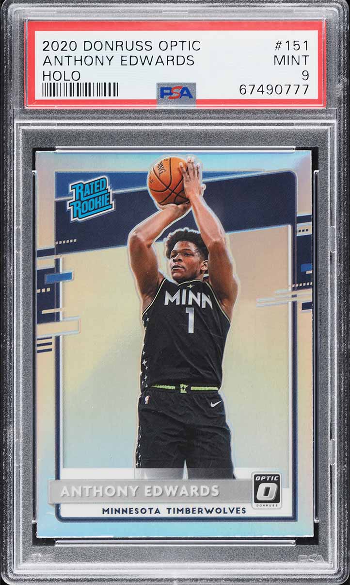 2020 Donruss Optic Holo Anthony Edwards ROOKIE #151 PSA 9 MINT