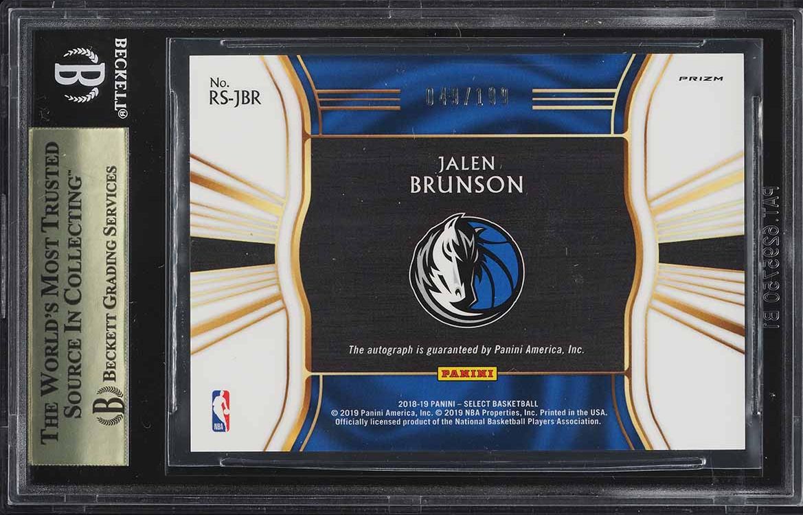 2018 Select Signatures Jalen Brunson ROOKIE AUTO /199 #7 BGS 9.5 GEM MINT