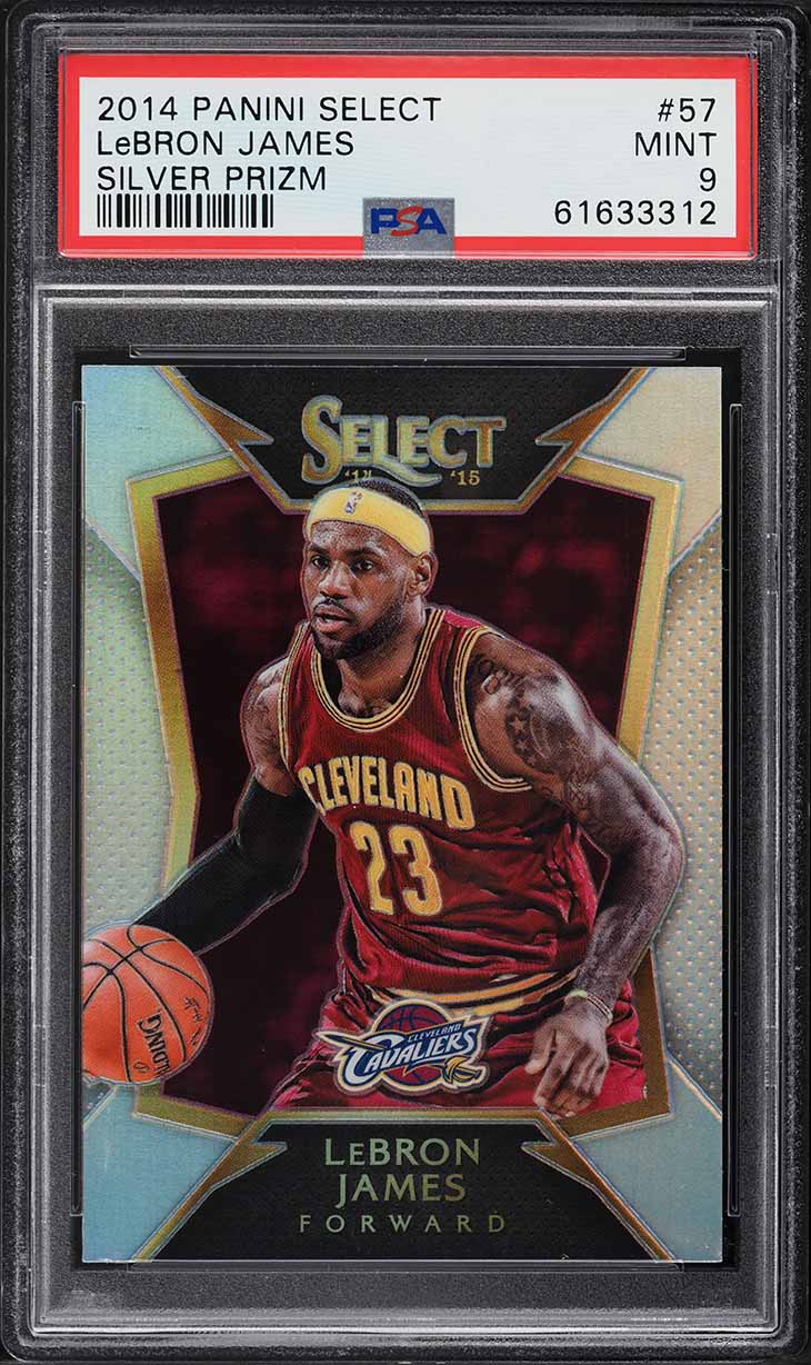2014 Select Silver Prizm LeBron James #57 PSA 9 MINT