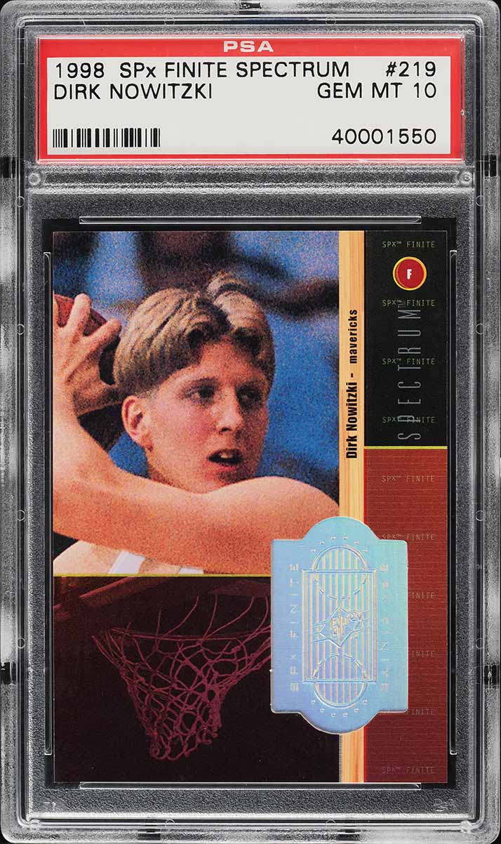 1998 SPx Finite Spectrum Dirk Nowitzki ROOKIE /25 #219 PSA 10 GEM MINT