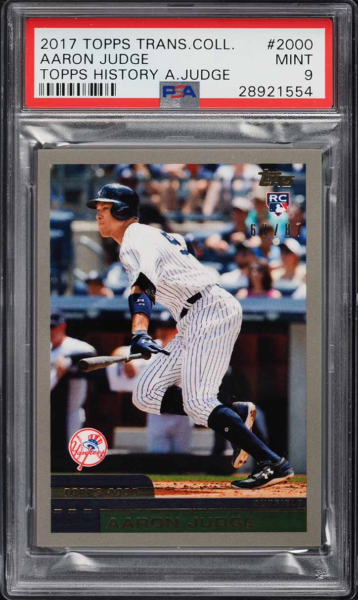 2017 Topps Transcendent Collection History Aaron Judge ROOKIE /87 #AJ-2000 PSA 9