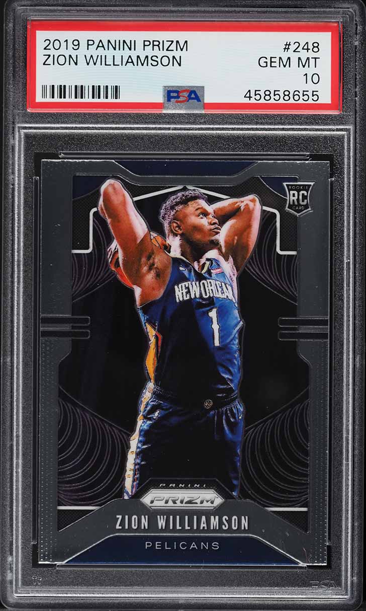 2019 Select Courtside Zebra Prizm Zion Williamson ROOKIE #297 BGS