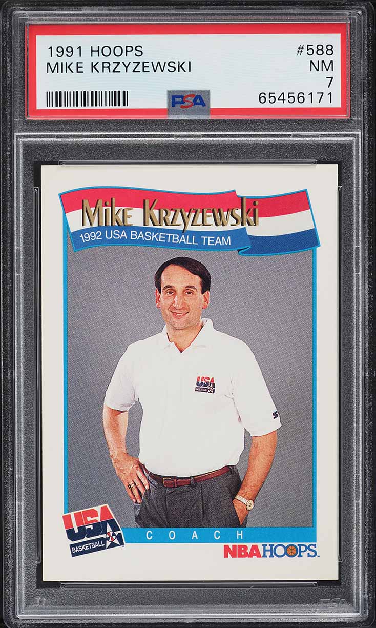 1991 Hoops USA Mike Krzyzewski #588 PSA 7 NRMT