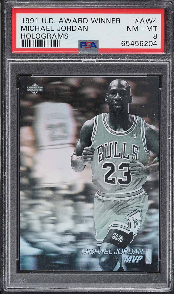 1991 Upper Deck Award Winner Holograms MVP Michael Jordan #AW4 PSA 8 NM-MT