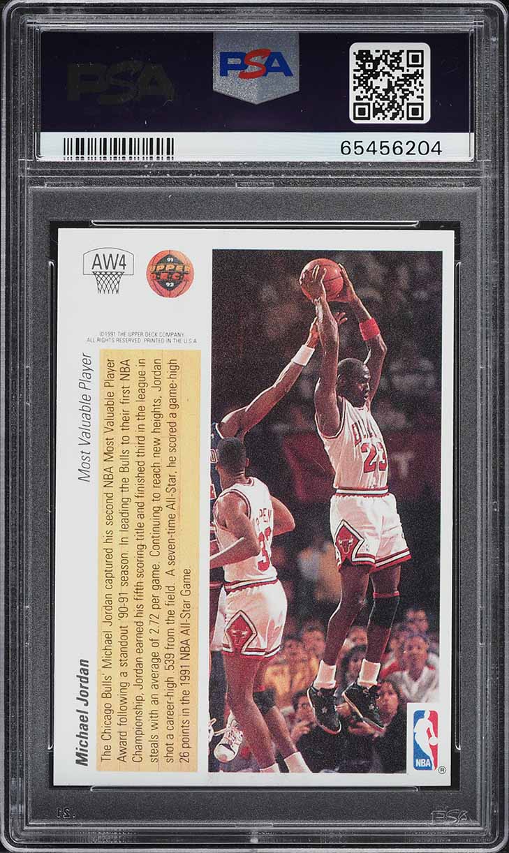 1991 Upper Deck Award Winner Holograms MVP Michael Jordan #AW4 PSA 8 NM-MT