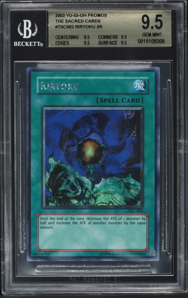 2003 Yu-Gi-Oh! The Sacred Cards Promo Riryoku #TSC-002 BGS 9.5 GEM MINT on Fanatics Collect 2003 Yu-Gi-Oh! The Sacred Cards Promo Riryoku #TSC-002 BGS 9.5 GEM MINT on Fanatics Collect