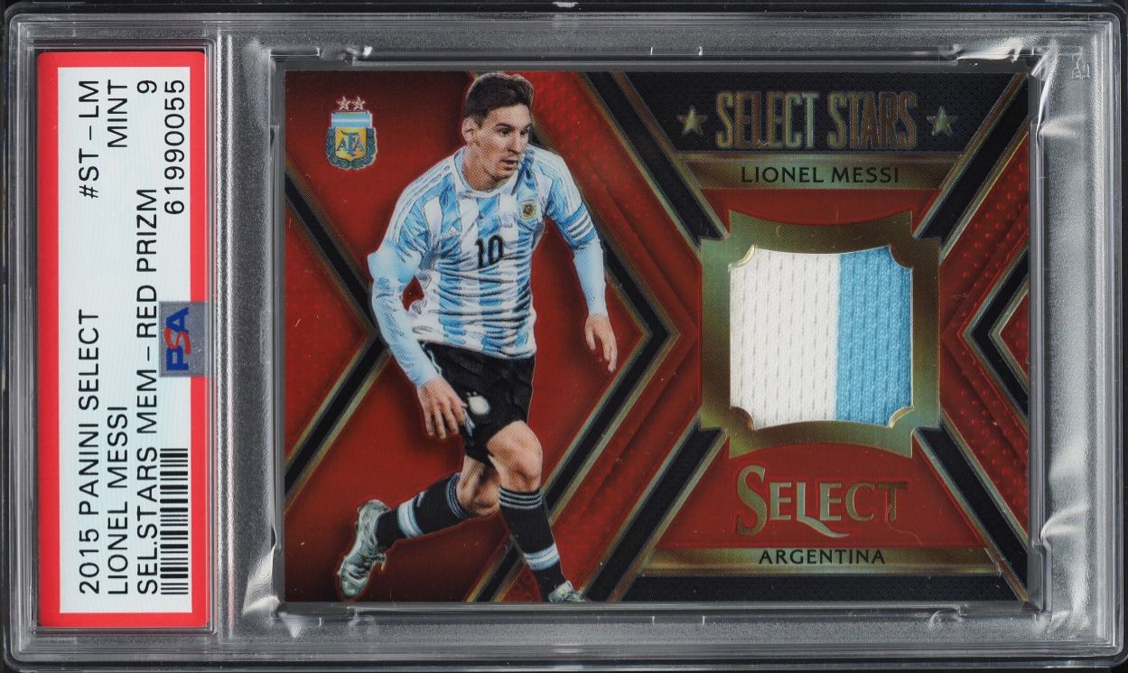 2015 Select Stars Red Prizm Lionel Messi PATCH JSY# 10/49 #ST-LM