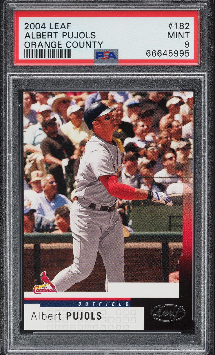 2004 Leaf Orange County Albert Pujols /5 #182 PSA 9 MINT on