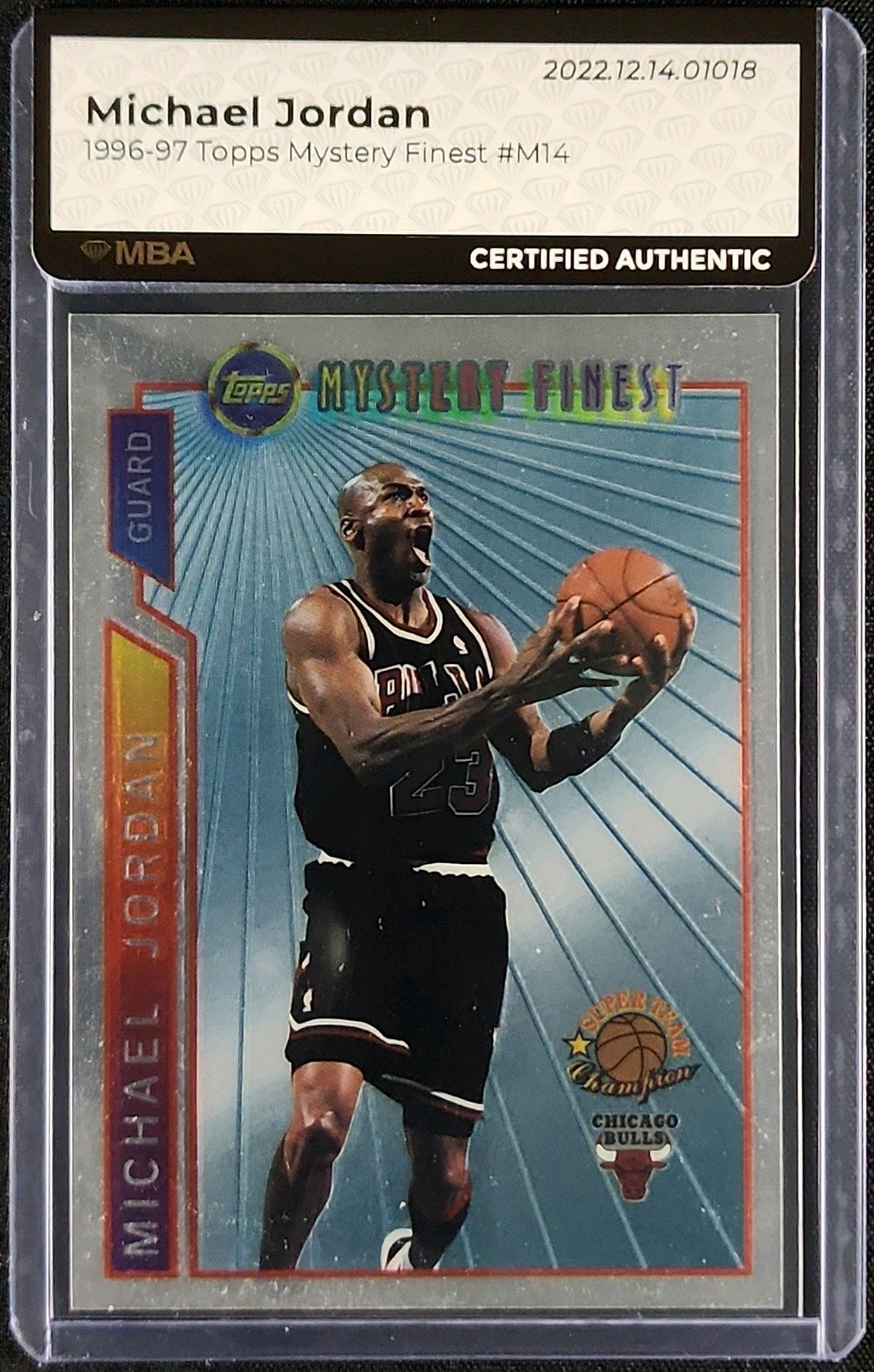 1996 Topps Mystery Finest Michael Jordan #M14 MBA AUTH on Fanatics