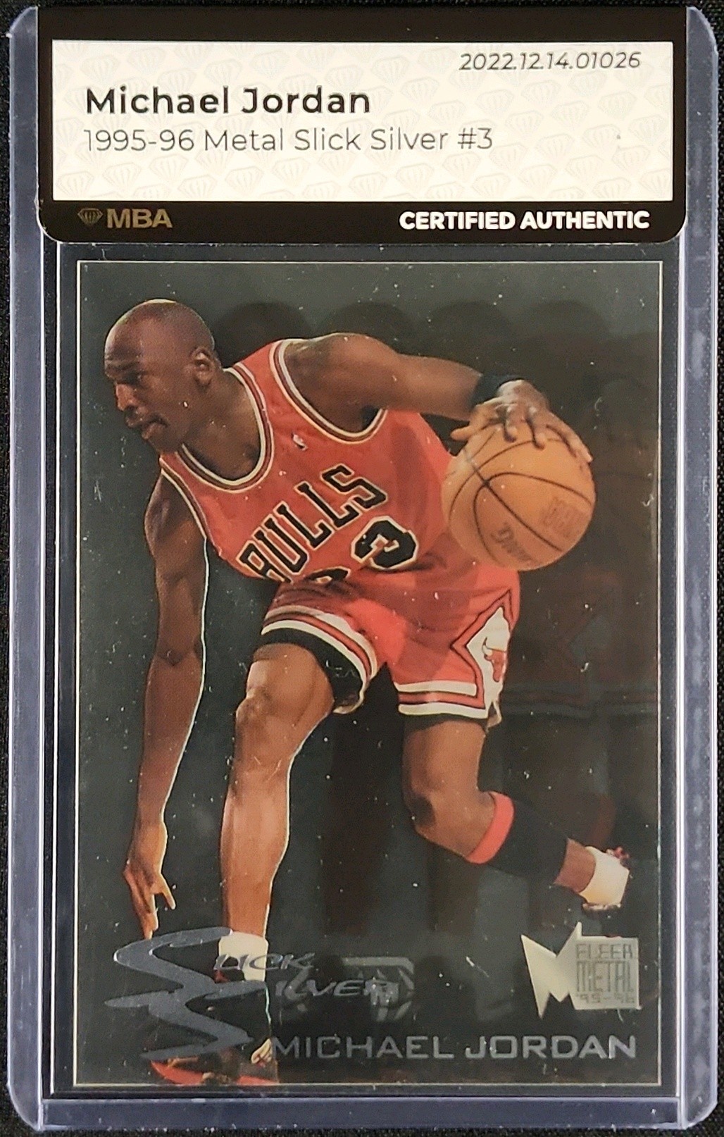 1995 Metal Slick Silver Michael Jordan #3 MBA AUTH on Fanatics Collect