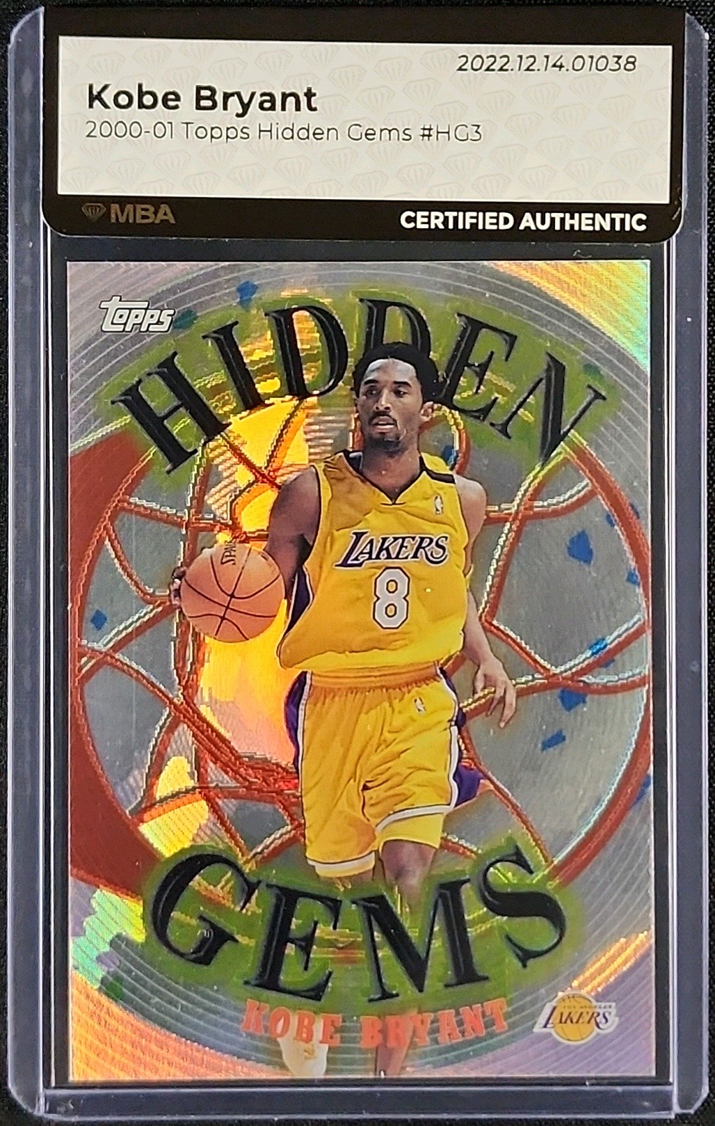 2000 Topps Hidden Gems Kobe Bryant #HG3 MBA AUTH on Fanatics Collect