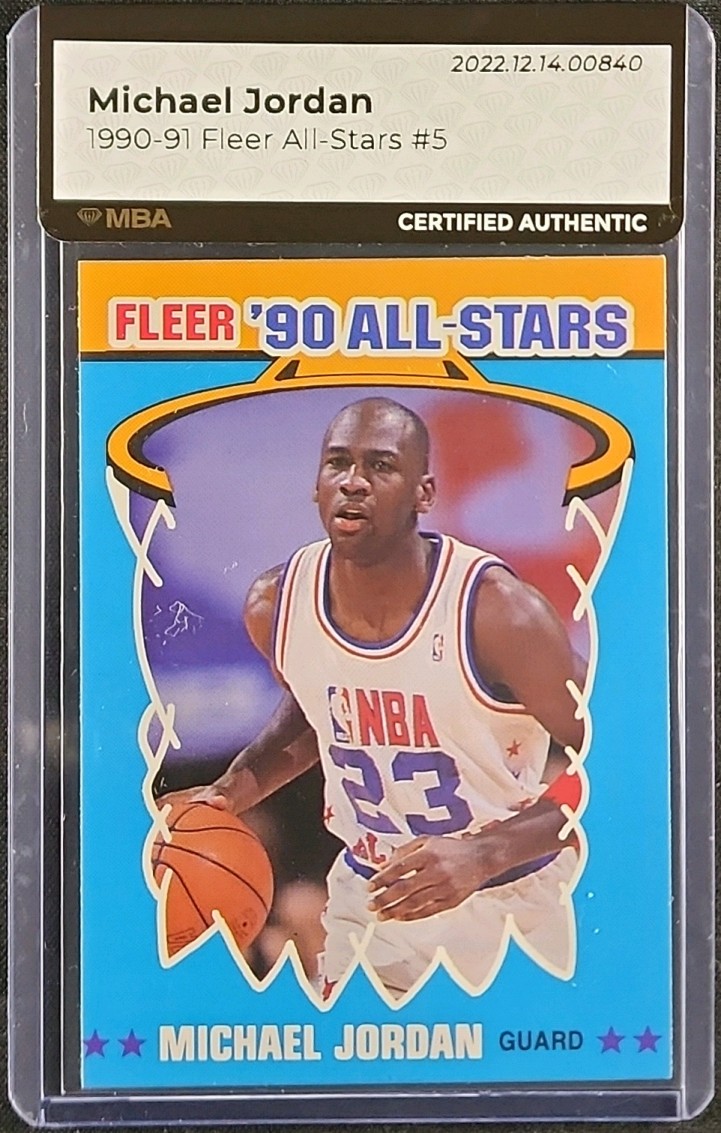 1990 Fleer All-Stars Michael Jordan #5 MBA AUTH