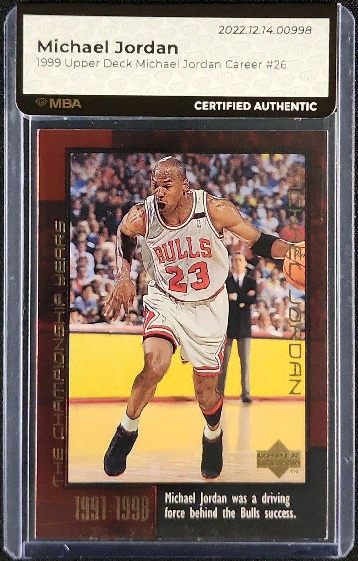 1999 Upper Deck Career Michael Jordan #26 MBA AUTH