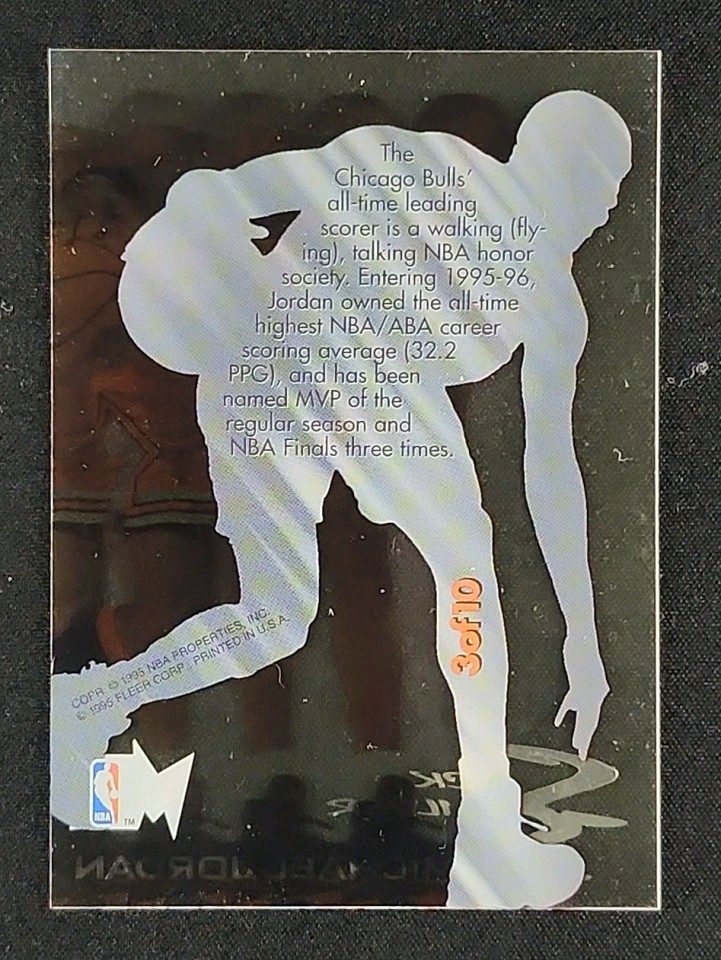 1995 Metal Slick Silver Michael Jordan #3 MBA AUTH on Fanatics Collect