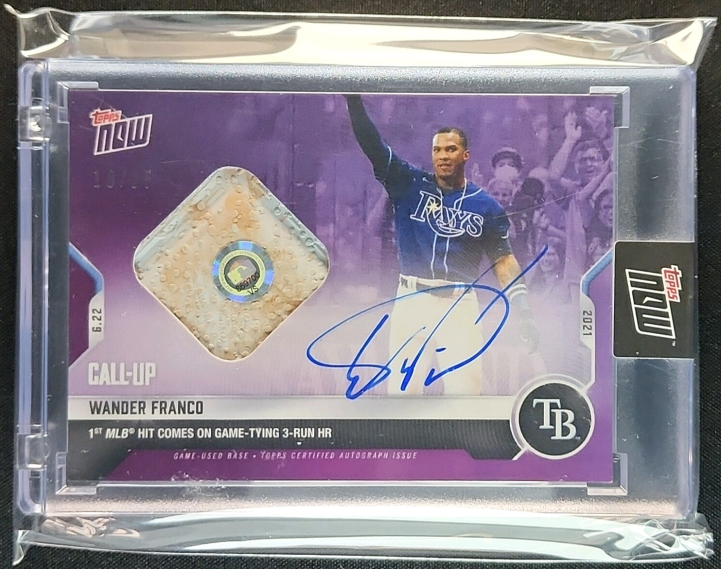 2021 Topps Now Purple Wander Franco ROOKIE BASE PATCH AUTO /25