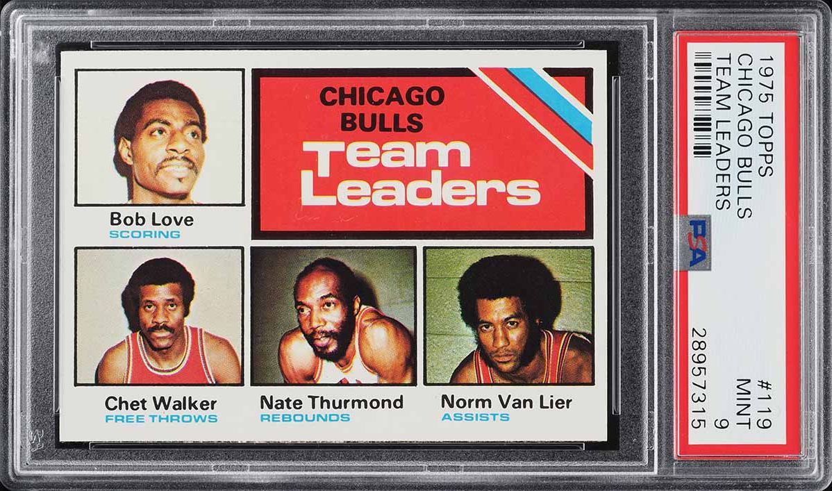1975 Topps Basketball Chicago Bulls Team Leaders #119 PSA 9 MINT