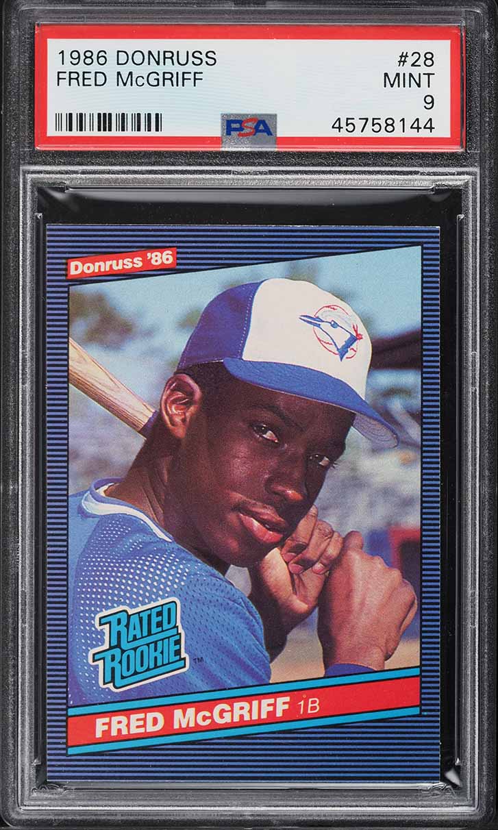 1986 Donruss Fred McGriff ROOKIE #28 PSA 9 MINT
