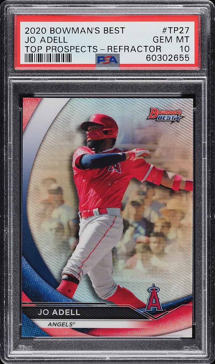 2020 Bowman's Best Top Prospects Refractor Jo Adell ROOKIE #TP-27 PSA 10 GEM