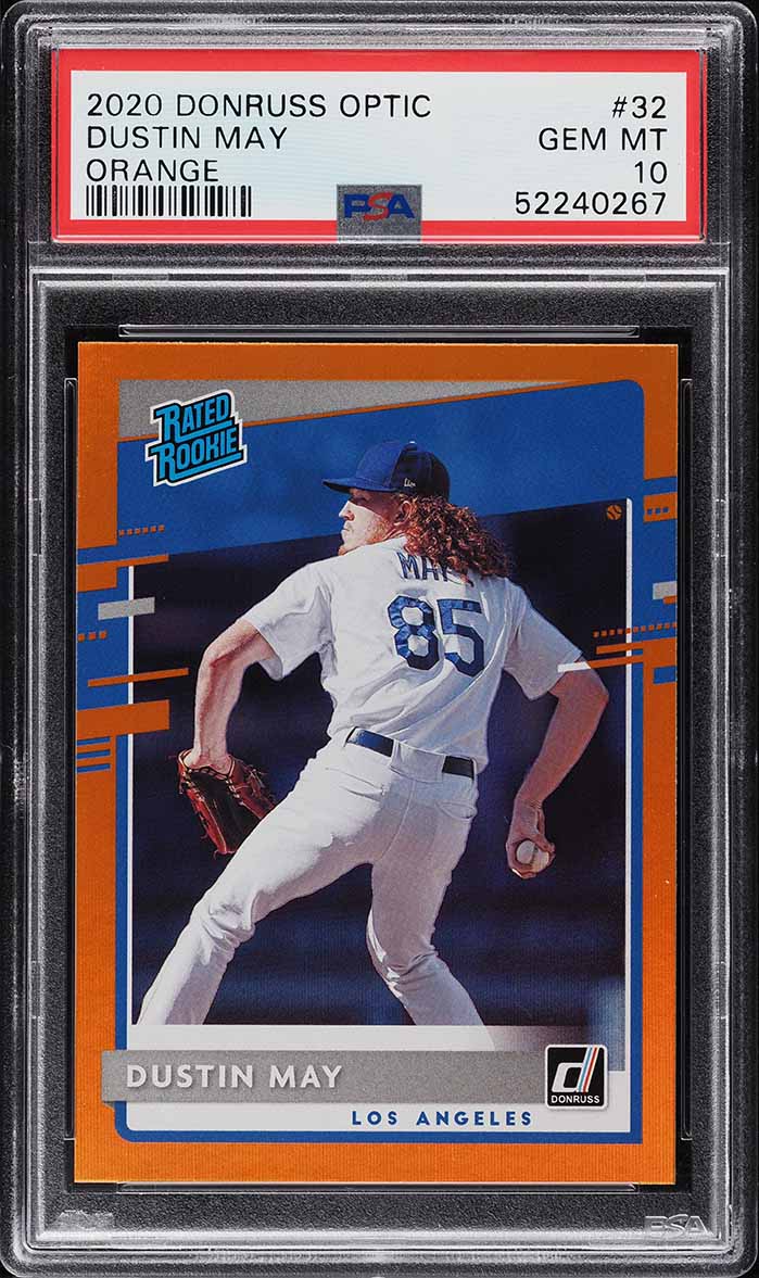 2020 Donruss Orange Dustin May ROOKIE #32 PSA 10 GEM MINT