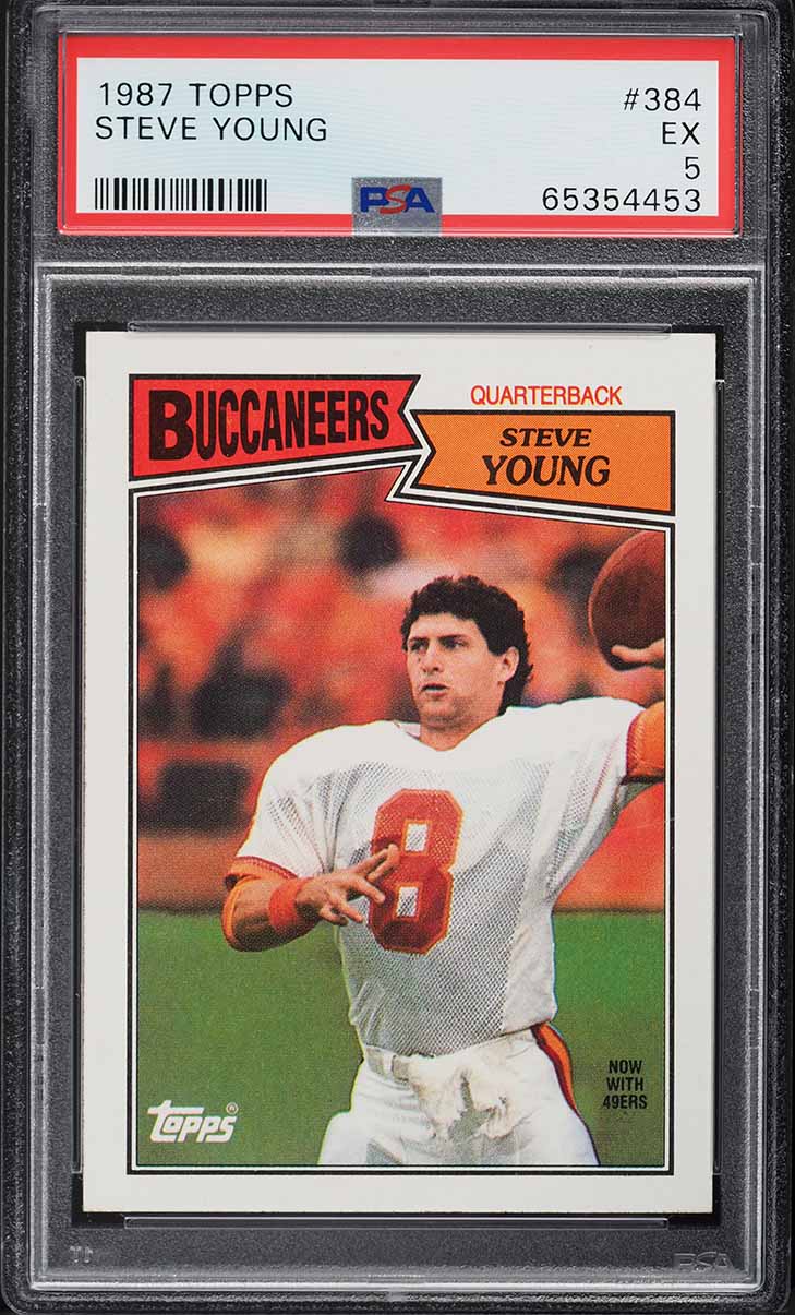 1987 Topps Football Steve Young #384 PSA 5 EX