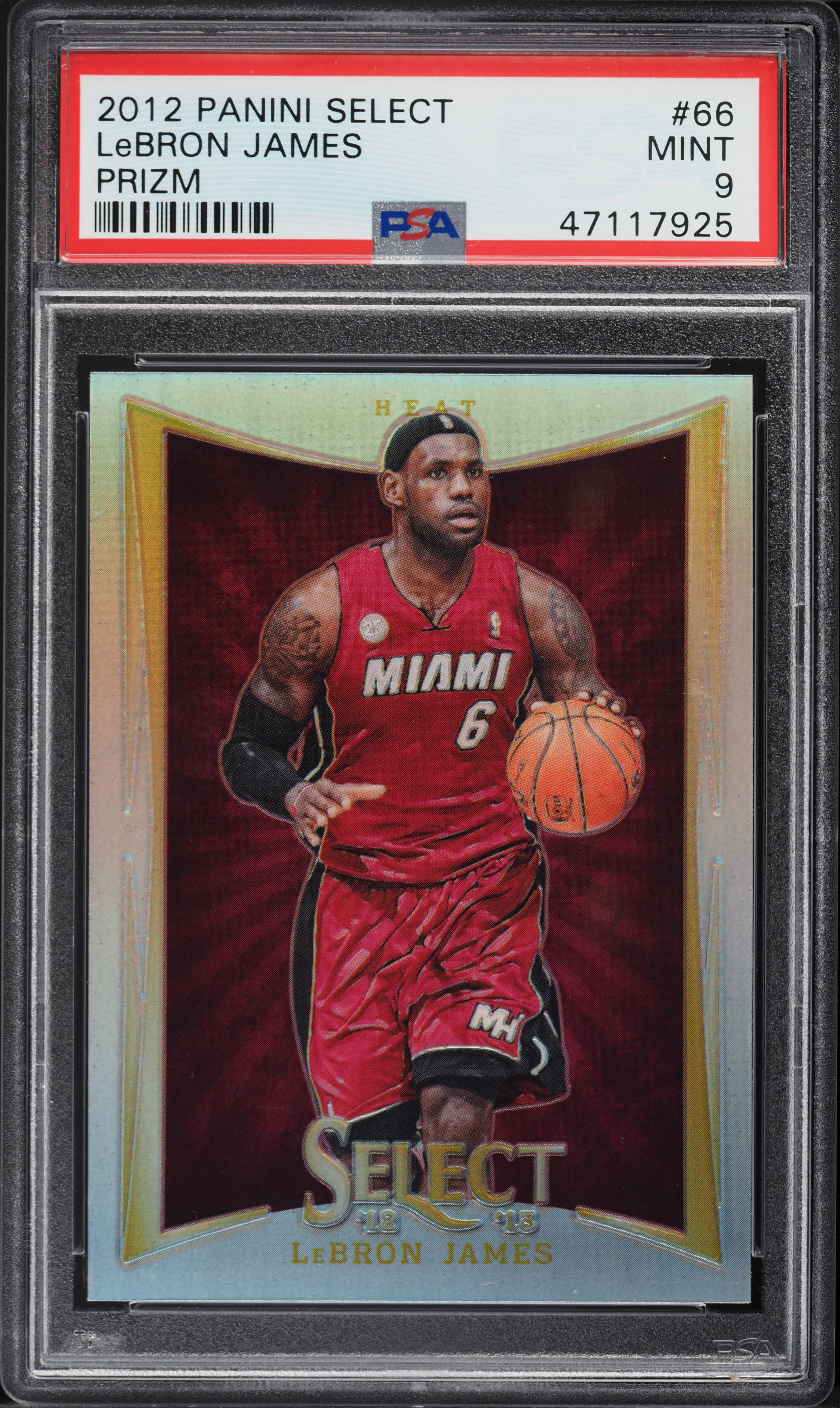 2012 Select Silver Prizm LeBron James #66 PSA 9 MINT on Fanatics