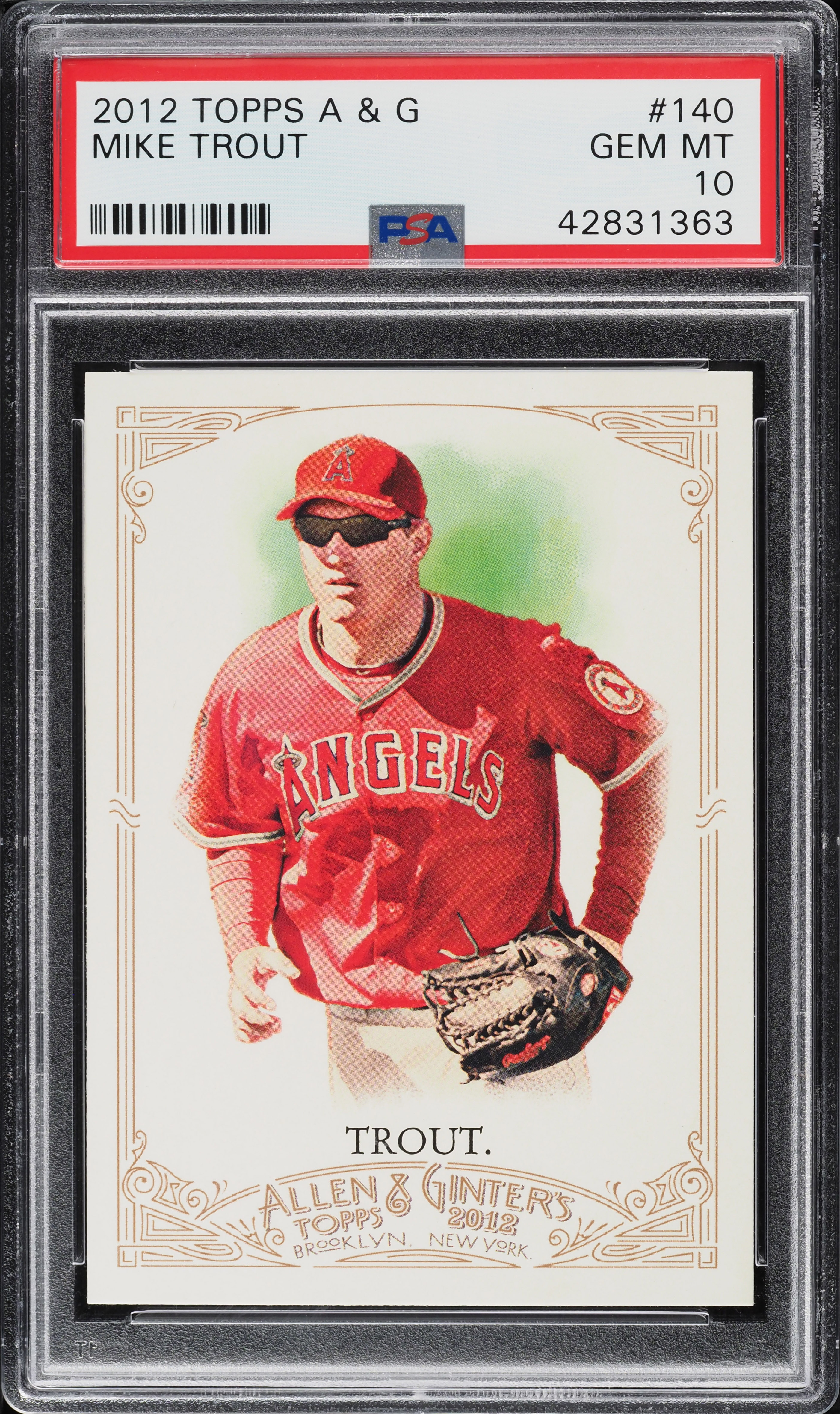 2012 Topps Allen & Ginter Mike Trout ROOKIE #140 PSA 10 GEM MINT