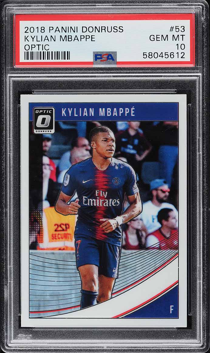 2018 Donruss Optic Kylian Mbappe ROOKIE #53 PSA 10 GEM MINT on