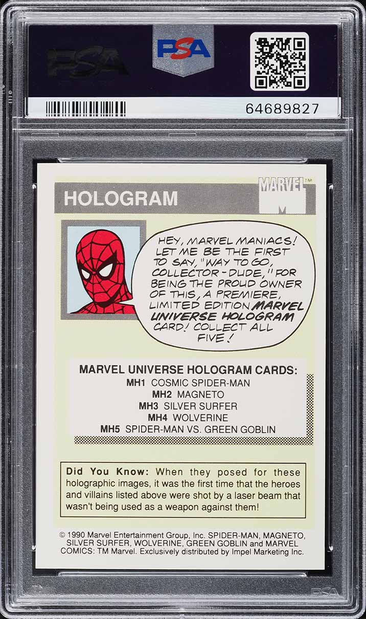 holographic wolverine card 1992 Marvel Universe Series III Hologram Insert Set of 5 Cards NM/M Venom, : Toys & Games 1990 Marvel Universe Hologram Wolverine
