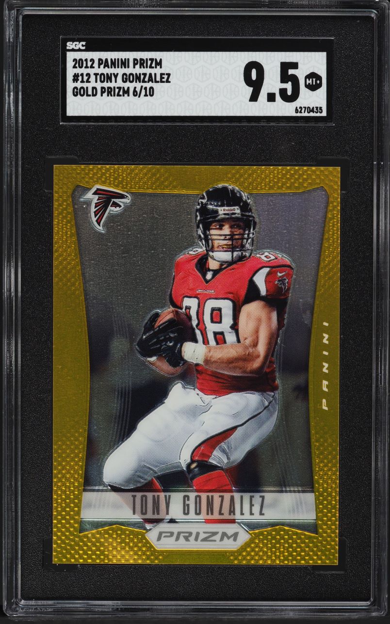 2012 Panini Prizm Gold Tony Gonzalez /10 #12 SGC 9.5 MINT+