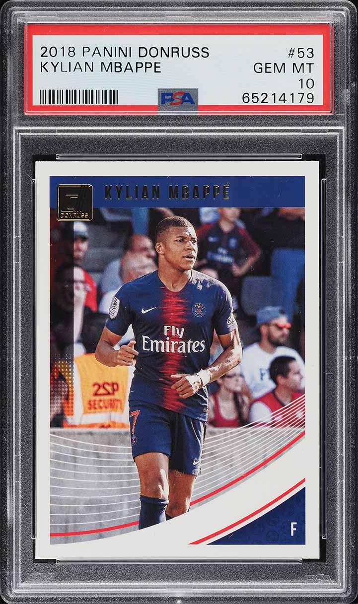 2018 Donruss Soccer Kylian Mbappe ROOKIE #53 PSA 10 GEM MINT on
